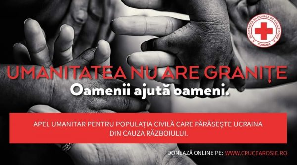 Crucea Roșie Română lansează apelul umanitar “Umanitatea nu are granițe”